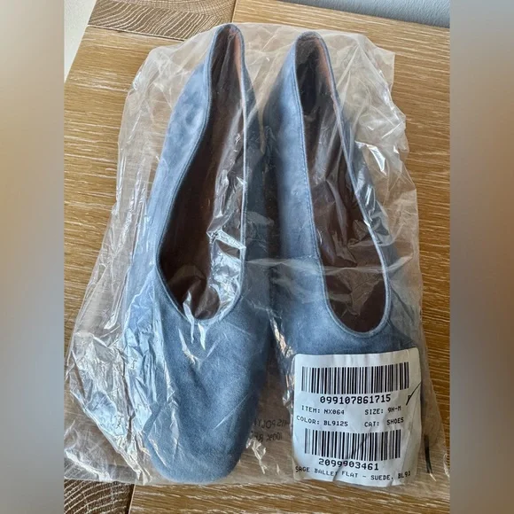 NWT! MADEWELL Women’s The Mylie Ballet Flat in Basalt Blue Suede Size 9.5 no box - Picture 7 of 15